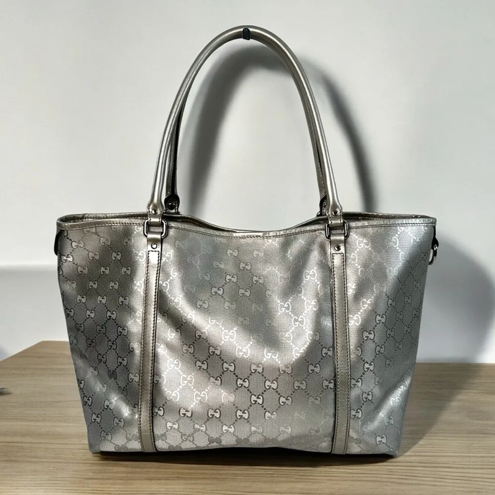 🤍Authentic Gucci Silver Joy GG Imprime Tote - Picture 3 of 16